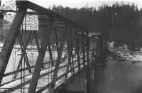 Bridge over Big River with advertisements circa 1913 