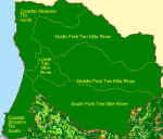 Ten Mile River sub-basin map